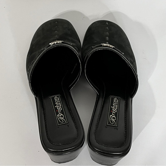 Brighton Ilsa Black Wedge Mules - Picture 5 of 7